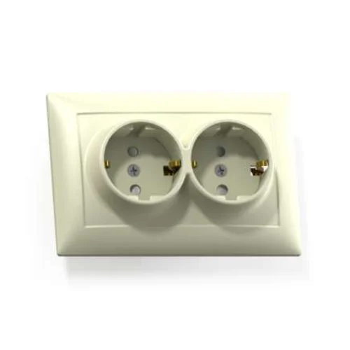 Розетка 2-м СП Селена РС16-372 16А IP20 с заземл. сл. кость Кунцево 8148 Розетка 2-м СП Селена РС16-372 16А IP20 с заземл. сл. кость Кунцево 8148